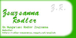 zsuzsanna rodler business card